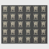 Papier Cadeau Funny Radiology Xray Skeleton Technicien spécialis (Plat)