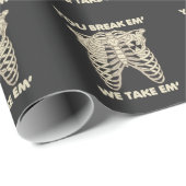 Papier Cadeau Funny Radiology Xray Skeleton Technicien spécialis (Coin rond)