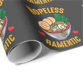 Papier Cadeau Funny Ramen nouilles Pun Romantic Lover (Coin rond)
