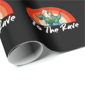 Papier Cadeau Funny Raver Techno Party EDM Festival Humour (Coin rond)