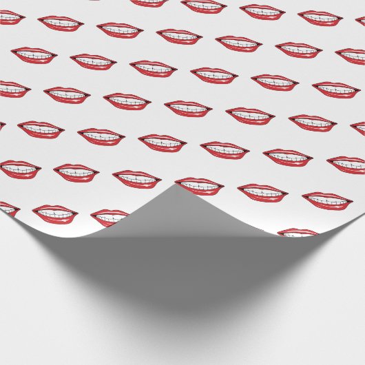 Papier Cadeau Funny Red Lips  (Coin)