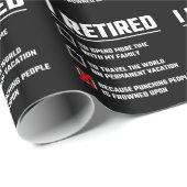 Papier Cadeau Funny Retirement - I'm Retired - Happy Retirement (Coin rond)