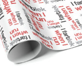 Papier Cadeau Funny Runner - I FARTlek quand je cours © (Coin rond)