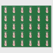 Papier Cadeau Funny Sarcastic Orange Chat Noël (Plat)