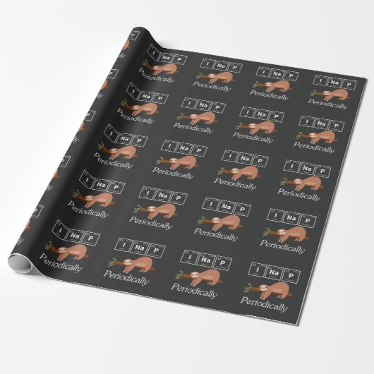 Papier Cadeau Funny Science Pun Chimie Sloth Nap Lover (Déroulé)