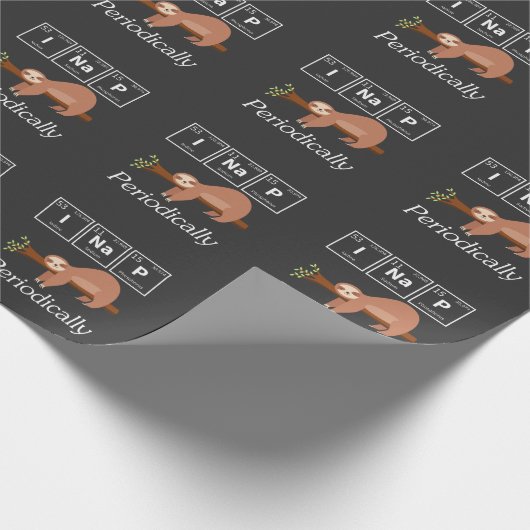 Papier Cadeau Funny Science Pun Chimie Sloth Nap Lover (Coin)