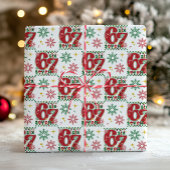 Papier Cadeau Funny Six Seven 67 Meme Retro Xmas Humor Christmas