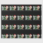 Papier Cadeau Funny SLP Voix Langue Pathologiste Père Noël Chris (Plat)