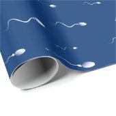 Papier Cadeau Funny Sperm Fertility Clinic (Coin rond)