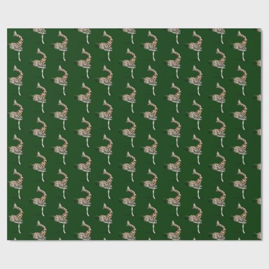 Papier Cadeau Funny Sporty Giraffe (Plat)