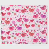 Papier Cadeau Funny Valentines Jour Inséparables Motif (Plat)