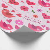 Papier Cadeau Funny Valentines Jour Inséparables Motif (Coin)