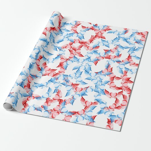 Papier Cadeau Funny Wing Motif amoureux (Déroulé)