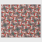 Papier Cadeau Funny Xoloitzcuintli Noël mexicain sans cheveux (Plat)