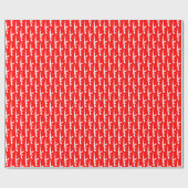 Papier Cadeau Fusils d'assaut AK-47 blancs, rouges (Plat)