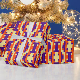 Papier Cadeau Fusion Culturelle Géométrique Sans Couture