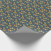 Papier Cadeau Fusion d'agrumes : Oranges à l'air tropical (Coin)
