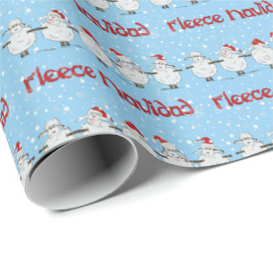 Papier Cadeau Fusionnant Sheep Fleece Navidad Horizontal Cadeau