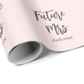 Papier Cadeau Futur Mme Blush Fête des mariées rose (Coin rond)