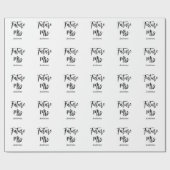 Papier Cadeau Futur Mme Fête des mariées Black White (Plat)