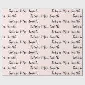 Papier Cadeau Futur nom de famille personnalisé pour l'enterreme (Plat)