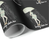 Papier Cadeau Future maman avec parapluie (Coin rond)