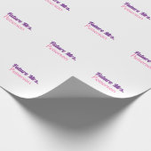Papier Cadeau Future Mme ajouter nom mariée enterrement de vie d (Coin)