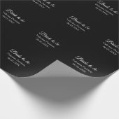Papier Cadeau futurelle nom date noir blanc shower de mariage no (Coin)