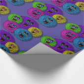 Papier Cadeau Fuzzles conviviaux Créatures mignonnes Papier d'en (Coin)