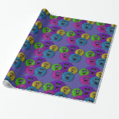 Papier Cadeau Fuzzles conviviaux Créatures mignonnes Papier d'en (Déroulé)