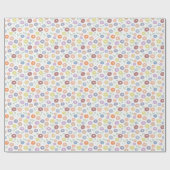 Papier Cadeau Fuzzy Flower Pattern Pastels (Plat)