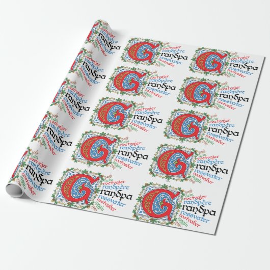 Papier Cadeau G est pour Papier à enveloppement grand-père (Déroulé)