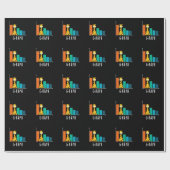 Papier Cadeau G-raph Funny Giraffe Graph Pun Graph Dark BG (Plat)