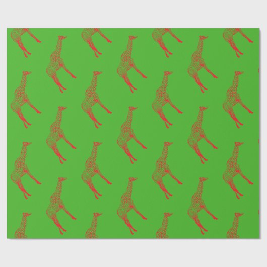 Papier Cadeau Gabarit rouge (Plat)