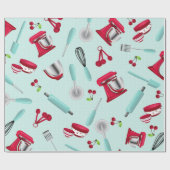 Papier Cadeau Gadget de cuisine Retro Aqua (Plat)