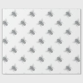 Papier Cadeau Gaffez le tatouage de mandala d'abeille (Plat)