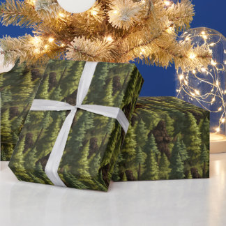 Papier Cadeau Gagnant de cache-cache avec Bigfoot qui se cache d
