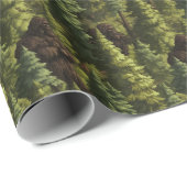 Papier Cadeau Gagnant de cache-cache avec Bigfoot qui se cache d (Coin rond)