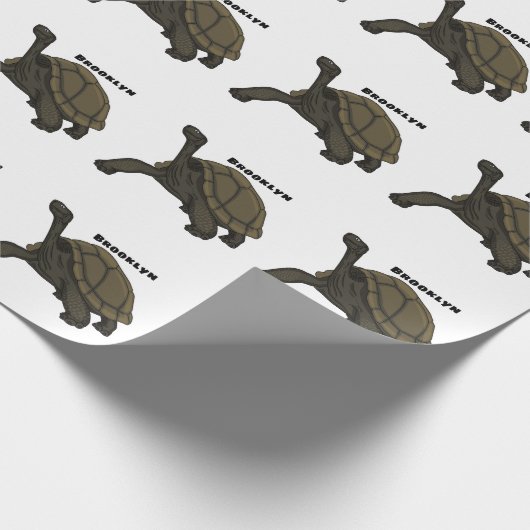 Papier Cadeau Galapagos land tortoise illustration  (Coin)