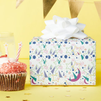 Papier Cadeau Galaxie Arcade 90 - Blanc