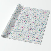 Papier Cadeau Galaxie Arcade 90 - Blanc (Déroulé)