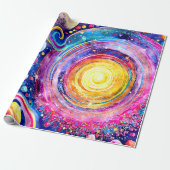 PAPIER CADEAU GALAXIE COLORÉE (Déroulé)