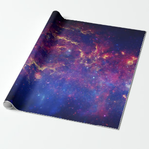 Papier Cadeau Galaxie Espace extra-atmosphérique Sky Stars bleu 
