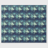 Papier Cadeau Galaxie turquoise Lactée (Plat)