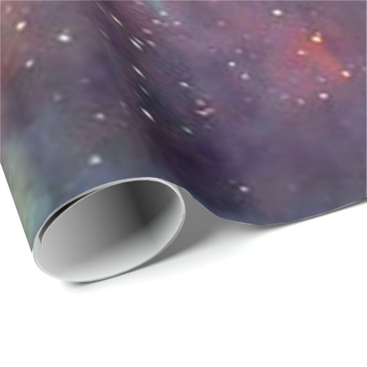 Papier Cadeau Galaxy Nebula image spatiale. (Coin rond)