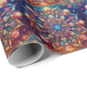 PAPIER CADEAU GALAXY STAR (Coin rond)