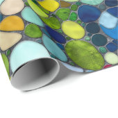 Papier Cadeau Galets colorés Art Mosaïque (Coin rond)