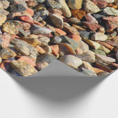 Papier Cadeau Galets roches texture colorée (Coin)