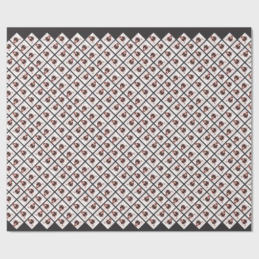 Papier Cadeau Gallois Springer Spaniel Père Noël Paws (Plat)