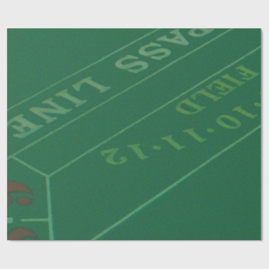 Papier Cadeau Gamblers Craps Table Wraps Papier Conception (Plat)